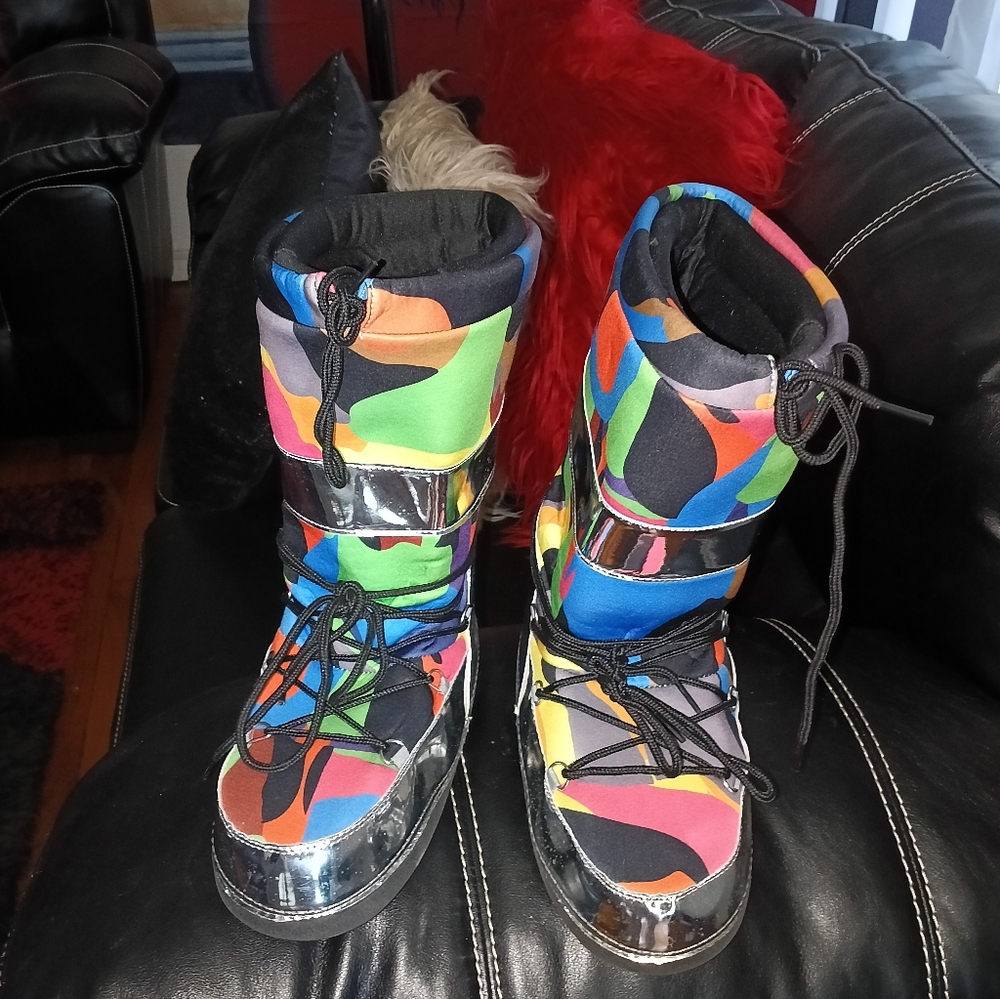 Colorful Women  Camouflage Boots